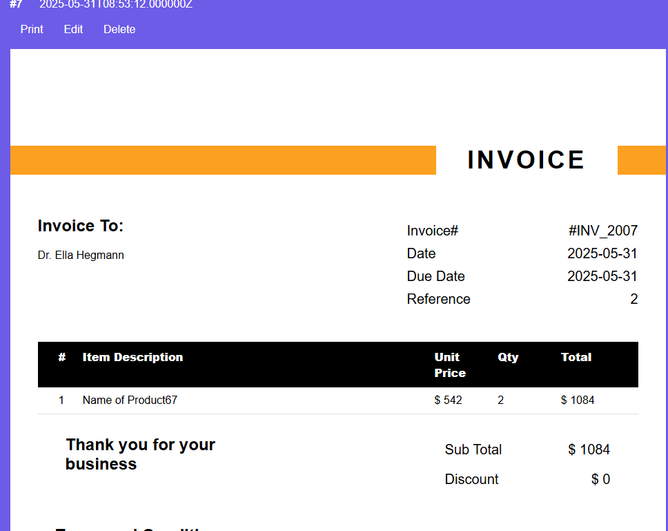 Invoice Management System